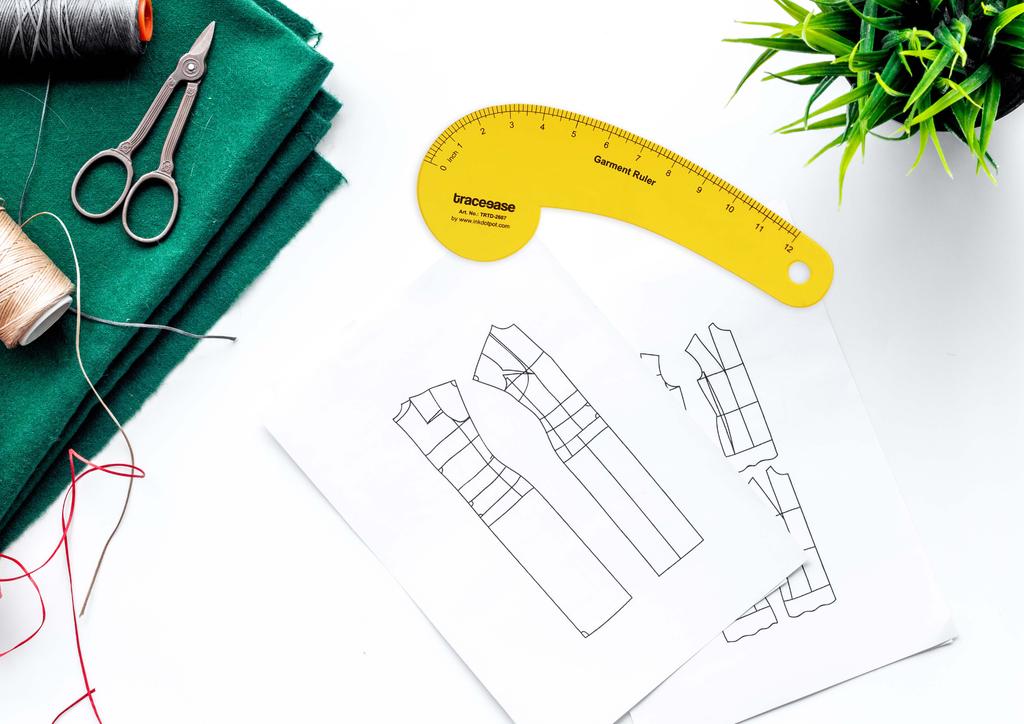 Traceease French Curve Template, Garment Ruler Sewing Tailoring Tools Stencils- 12 Inches Long