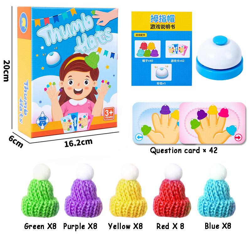 Kinderen Vingerhoed Kleuren Matchen Montessori Spelletjes Linker En Rechter Hand Cognitieve Denkontwikkeling Sensorisch Educatief Speelgoed white