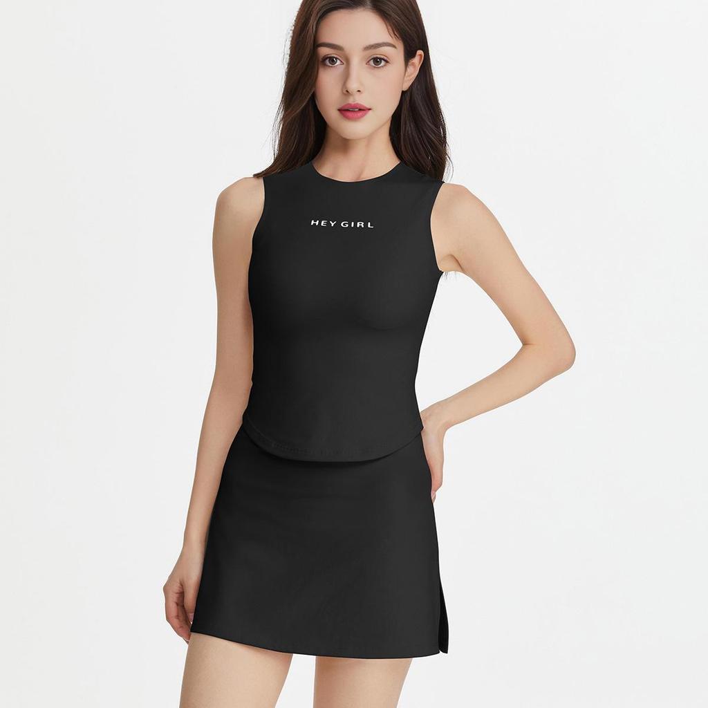 2025 Trendy Women's Sportswear Set: Summer Slimming Vest & High Waist Pocketed Skirt