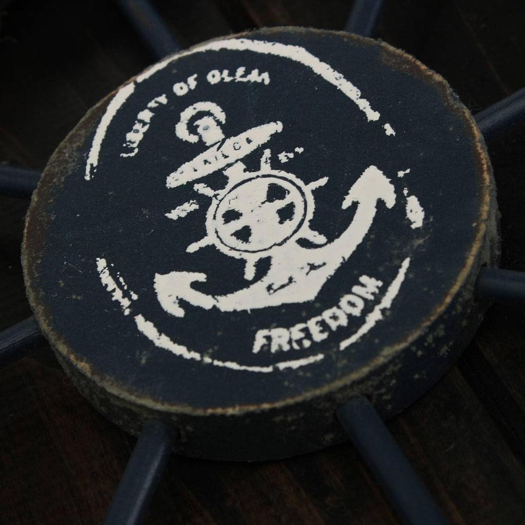 Rosenice Wooden Ship Wheel Nautical Boat Ship Wheel Wall Decor Dark Blue