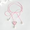 Fashion Thorn Heart Pendant Necklace Sweet Cool Clavicle Chain Lace Up Choker Simple Cord Neck Chain Party Jewelry
