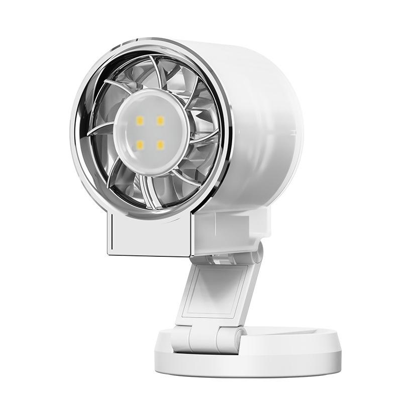 5-in-1 Foldable Mini Fan, Magnetic Phone Cooler with LED Fill Light, Handheld & Desktop 2-in-1, USB Rechargeable Portable Fan