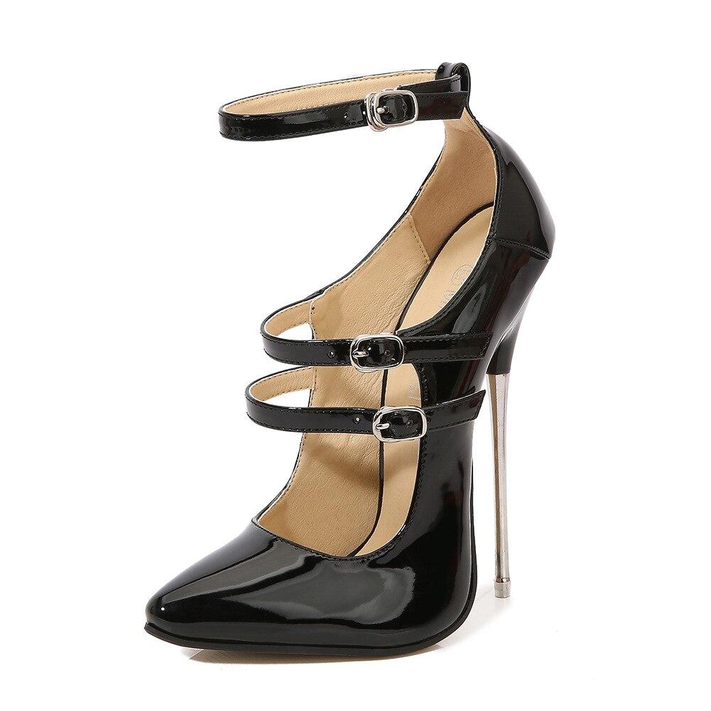 Dámské jehlové boty Lodičky se špičatou špičkou Sexy Catwalk 16cm podpatek WZ