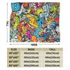 Cartoon Cute Doodle Blanket Quality Soft  Throw Blanket Winter Boy Girl Bedroom Funny Bedspread