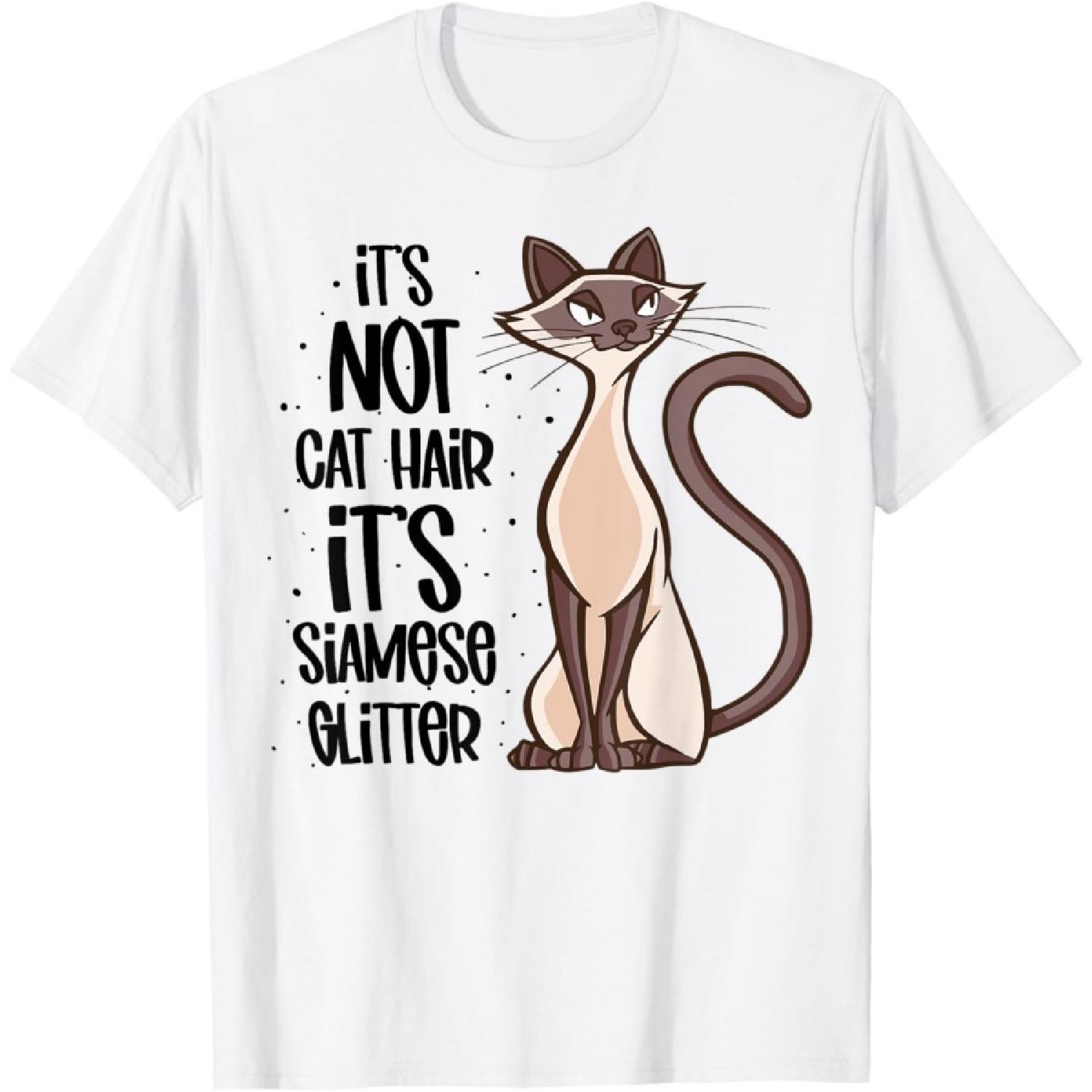 Это не кошачья шерсть, это сиамская - Футболка с сиамским котом S