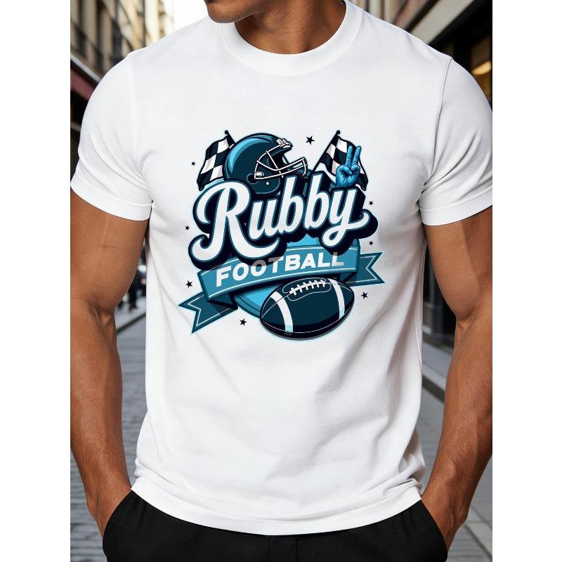 European sizes Sporty Style Men'S T-Shirt Rugby Football Design for Casual Wear And Sports Events Perfect Gift for Football Fans And Athletes