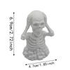 Compact 3D Printed Skull Novelty Luminous Tabletop Statue Halloween Skeleton Figurine  Showcase