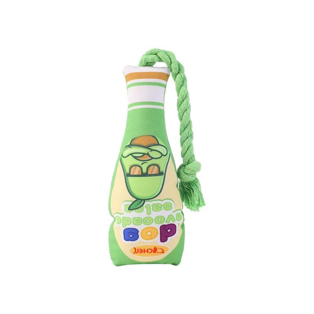 

Bite-resistant Dog Sounding Toy Plush Dog Cotton Knotted Rope Relieve Boredom зелёный