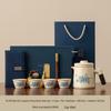 Portable Ru Kiln Tea Set for Outdoor Travel: Includes Bag and Quick-Draw Cup for Camping and Tourism