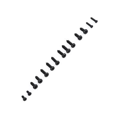1000Pcs M1 M1.2 M1.4 M1.7 Self-Tapping Screws Pan Head Black Screw Assortment Kit Carbon Steel Machine Screws