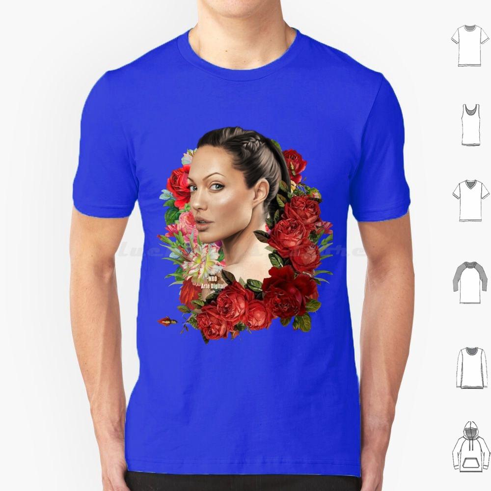 Angelina Jolie T Shirt Cotton Men Women DIY Print Angelina Jolie No Digital Art Cinema Hollywood Tie Star Brangelina Tomb Raider