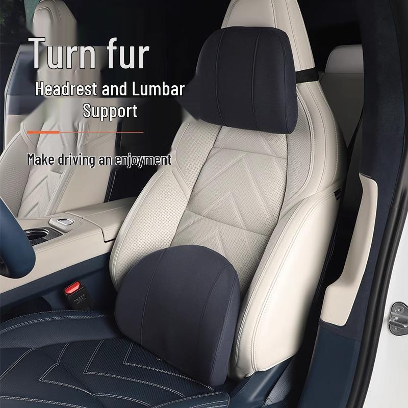 Car Seat Memory Foam Headrest & Lumbar Support Pillow