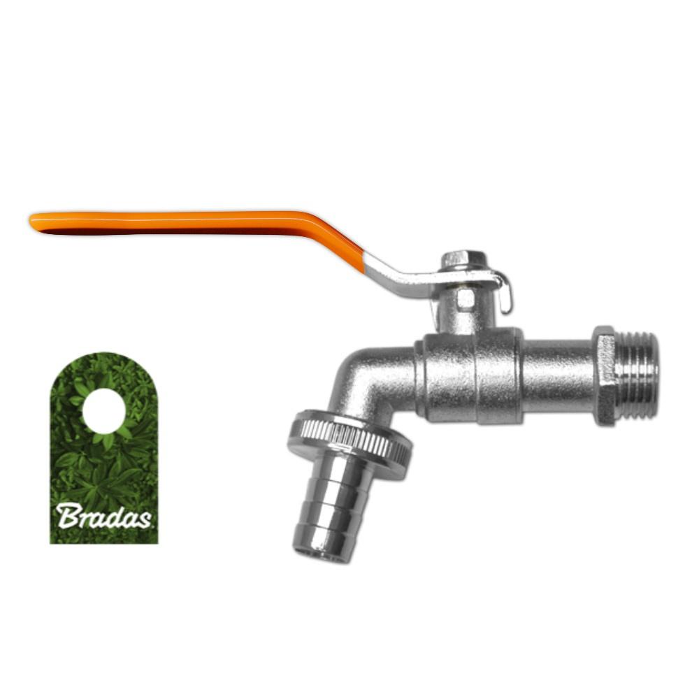Galvanized Ball Tap 1/2" Gz 3/4" With Garden Hose Connection
