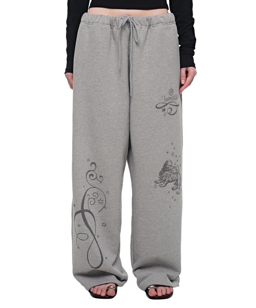 TOOMUCHTAX Ornament 02 Sweatpants Melange Gray