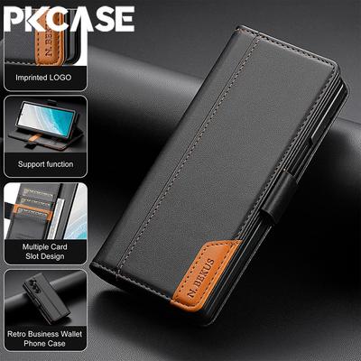 Shockproof Wallet Flip Leather Phone Case For Samsung Z Fold 7 6 5 4 3 Card Slot Wallet Cover For Galaxy Z Flip 7 6 5 4 3