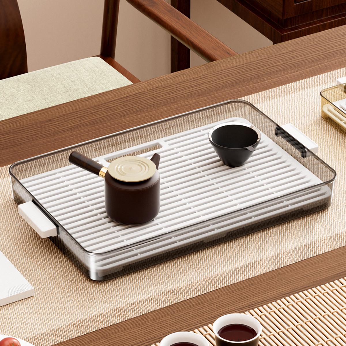 

Exquisite Rectangular Tea Drain Tray for Living Room