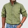Men’s Business Casual Solid Button-Up Shirt