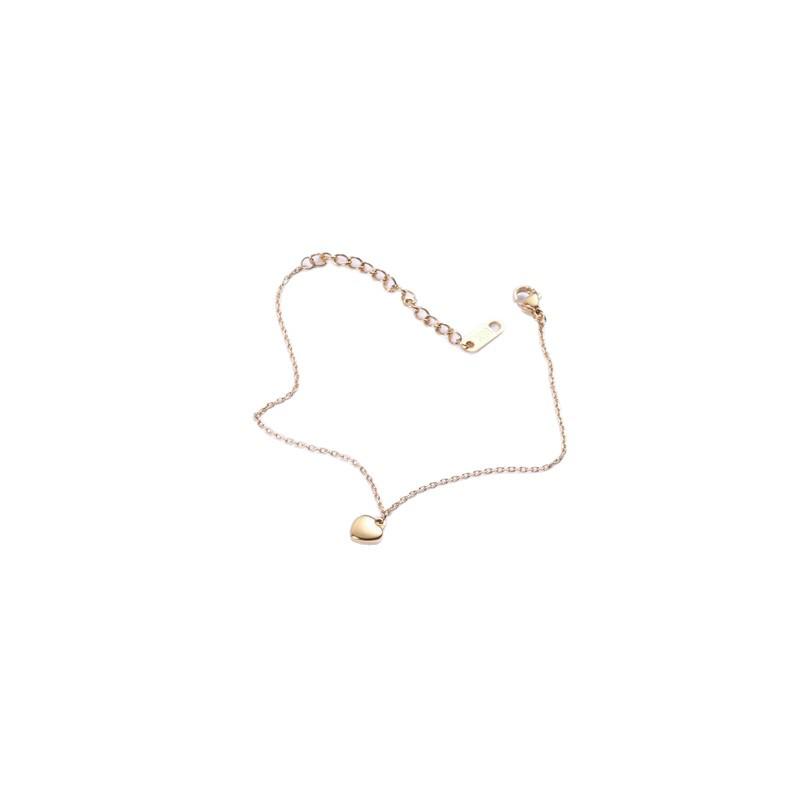 Simple Peach Heart Bracelet for Female Students – Perfect Gift for Girlfriend