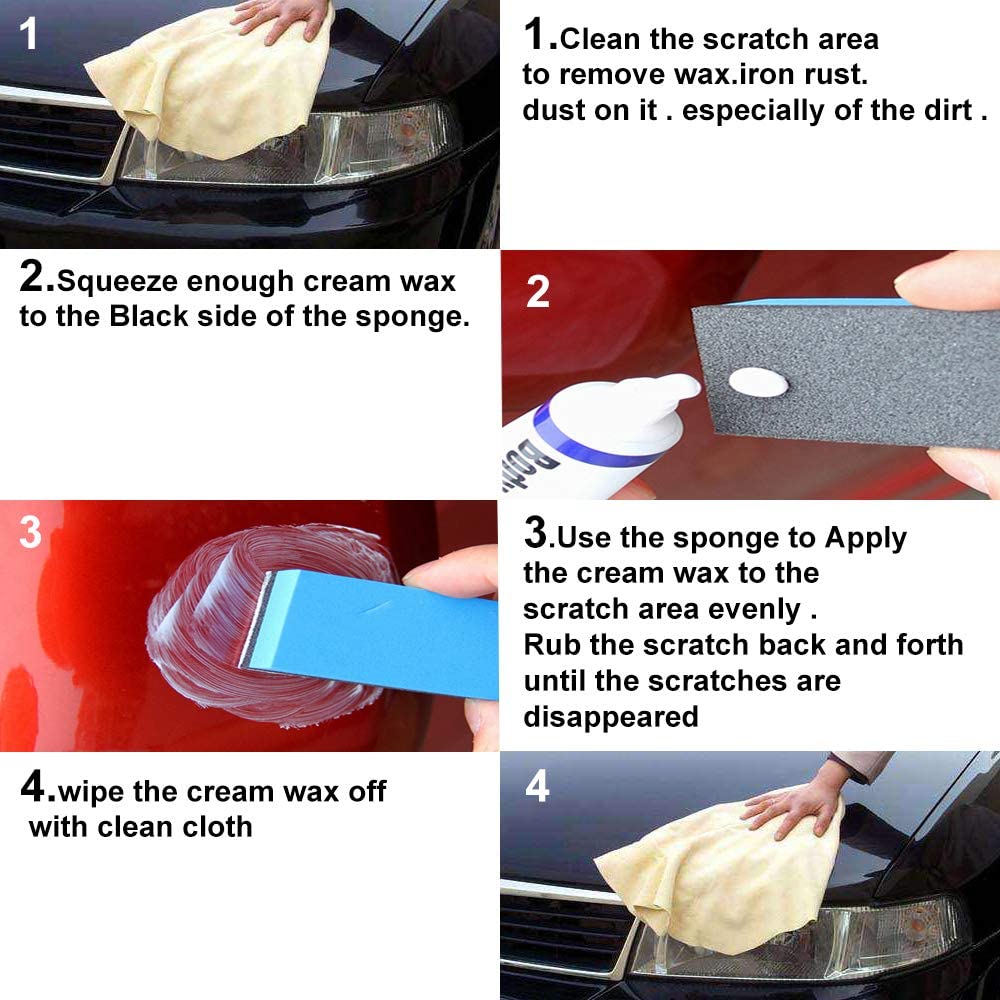 Car Scratch Repair Kit Auto Body Compound Paste Set Scratchs De-mark Polish Grinding Paste Paint Cleaner Auto Repair Accessories