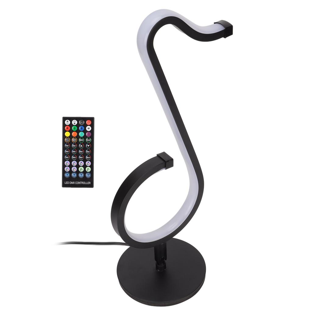 Musical Note Table Lamp Intelligent Control 180 Degree Rotation RGB Cool Desk Lamps for Living Room Bedroom Bedside