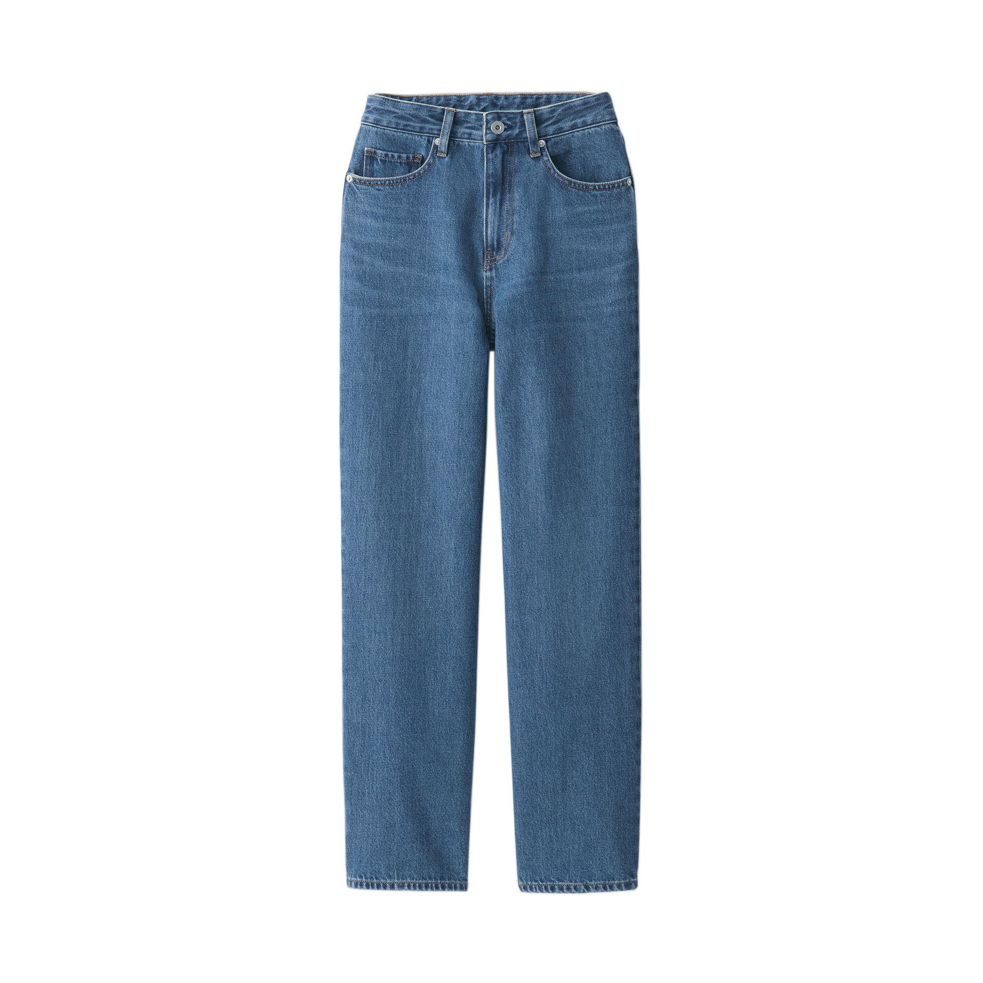 

MUJI Kapok blend denim straight pants made from tree nuts Inseam BE1T2A4A Light Blue 24 Women s 73.5 Women s Women s (61cm)