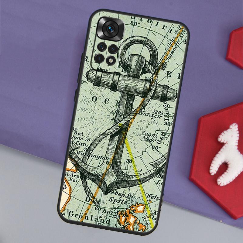 Anchor Sea Beach Funda For Xiaomi Redmi Note 14 13 Pro 12 11 9 10 9S 10S 11S 12S Redmi 14C 10C 12C 13C Case