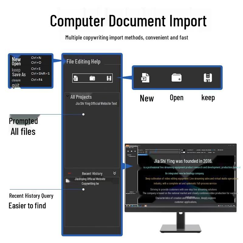 Jia Shi Ying Professional Teleprompter