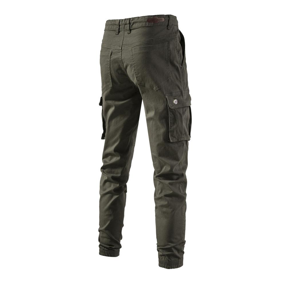 Spring and Autumn New Men's Casual Cargo Pants Wholesale Breathable Men's Youth Solid Color Versatile Long Pants