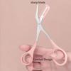 Pink Eyebrow Trimming Scissors with Built-in Comb - Stainless Steel, Precise Grooming Tool, Creating Perfect Eyebrows