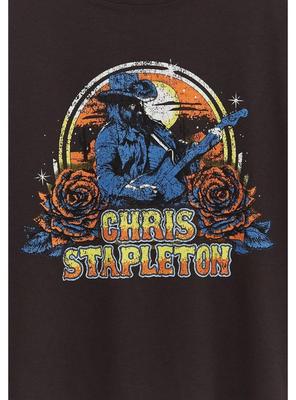 Musik Chris Stapleton Hemd Schwarz Kurzarm Baumwolle Unisex Hemd Unisex T-Shirt