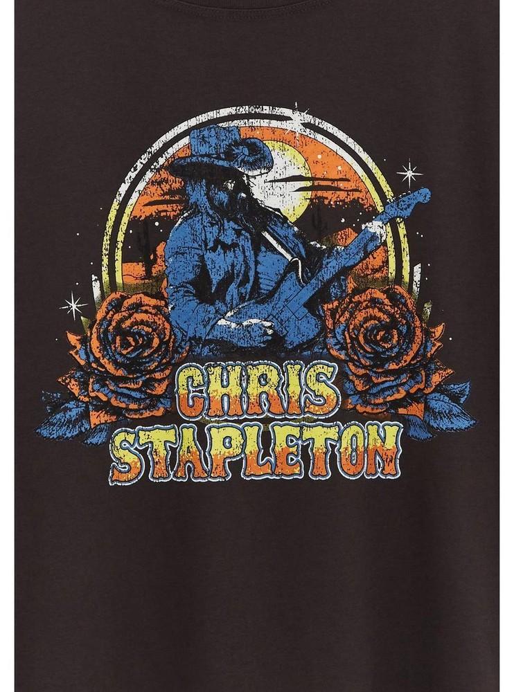 Hudba Chris Stapleton Tričko Černé Krátký Rukáv Bavlna Unisex Tričko Unisex Tričko
