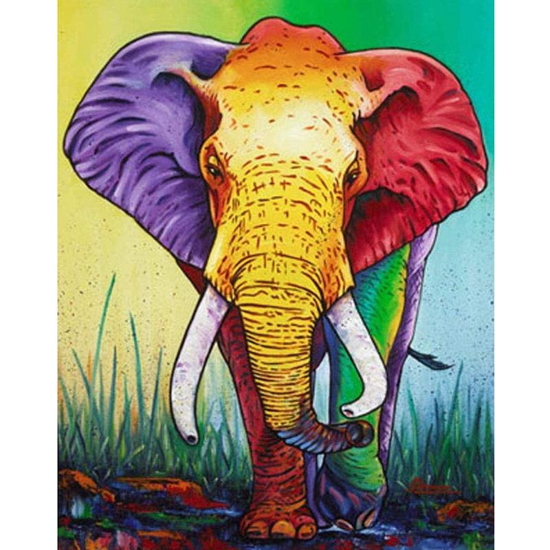 Oil Painting DIY 5D Diamond Painting Full Round Resin Cross Stitch Kits Cartoon Animal Diamond Embroidery Mosaic Handmade Gift
