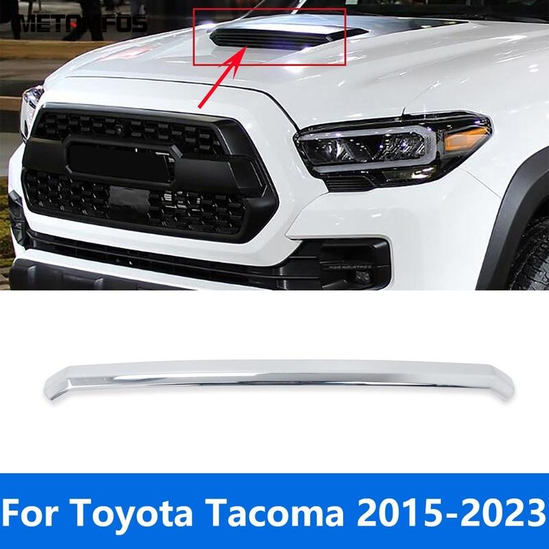 For Toyota Tacoma 2015-  Chrome Front Engine Hood Bonnet  Air Outlet Vent Cover Trim Exterior Accessories Car Styling