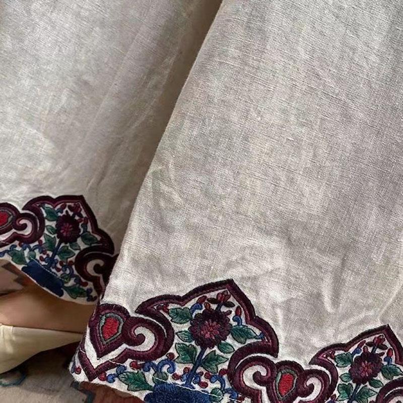Summer Thin Wide Leg Pants Women Casual Cropped Pants High Waist Loose Straight Pants Female 2025