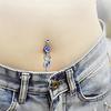 Mode Chirurgenstahl Herz Strass Bauchnabelpiercing Nabelschmuck