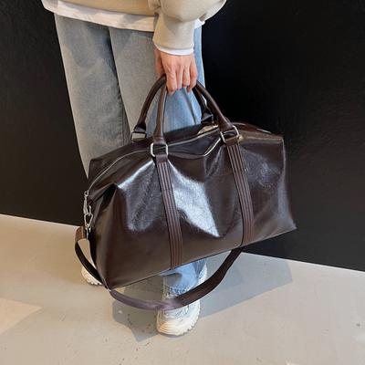 Borsa da viaggio da uomo e da donna in PU impermeabile per viaggi d'affari, borsa da pendolarismo, bagaglio a mano, borsa da viaggio alla moda e atmosferica