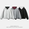 Unisex Oversized Hooded Zip-Up Sweatshirt Vintage Streetwear Casual Pullover Jacket