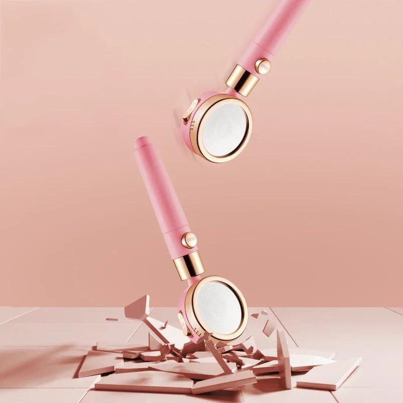 Three-speed Adjustment 360 Degree Rotation with One Key To Stop Filter Shower Head Water Saving Rainfall Round Spray Nozzle