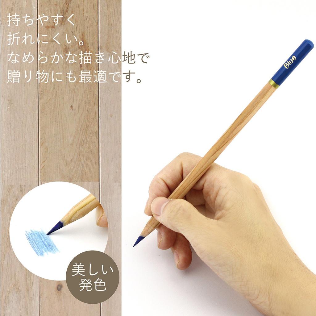 Shachihata Colored Thick 24 Colors Pencils, Core, ZCP-24C,