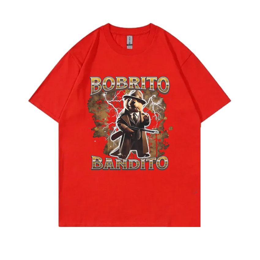 Italian Brainrot Bobrito Bandito T-shirts Capybara Funny Meme T Shirt Men Women's Fashion Casual Humor Oversized Short Sleeve