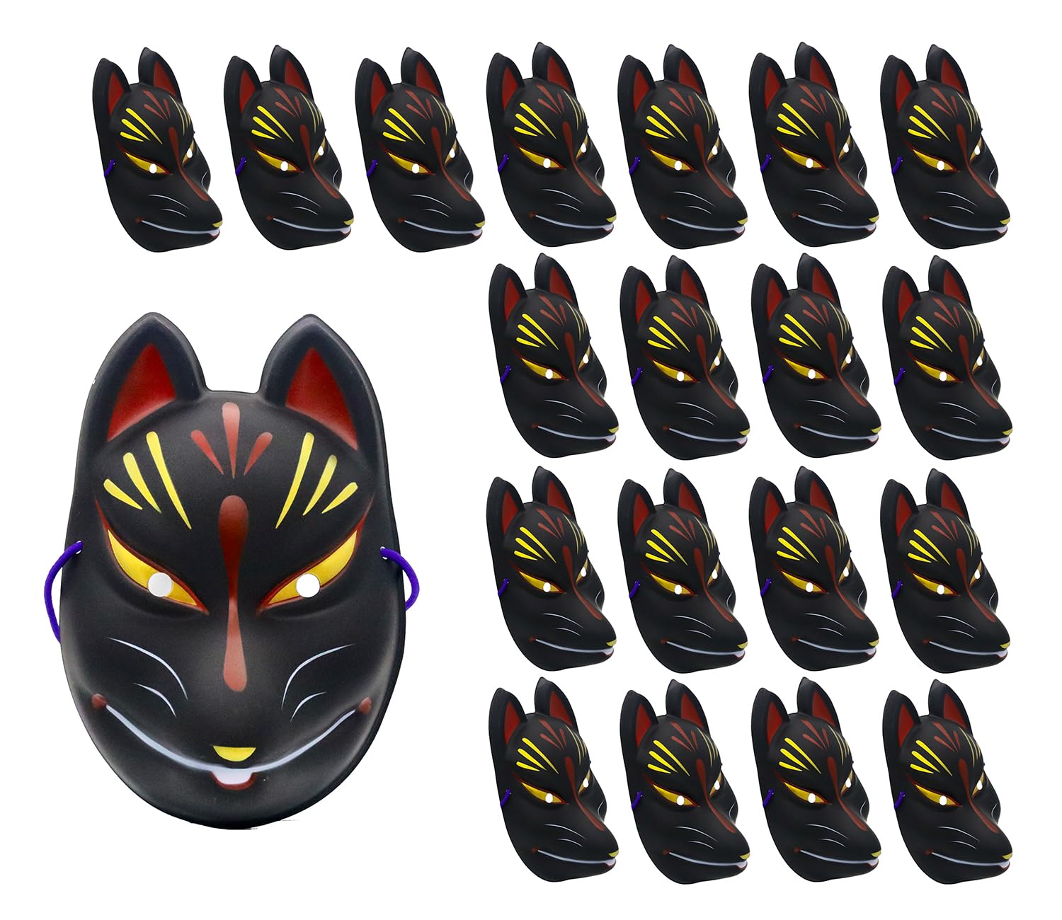 

Castle Enterprises Wagoshi Mask Set of 20 Street and (Black) [Japanese Souvenirs, Festivals, Events, Children s Parties, Stalls, Fairs]