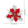 Artificial Flowers Christmas Decor Xmas Tree Ornaments For Home Decor Fake Flower Navidad New Year  Party Supplies