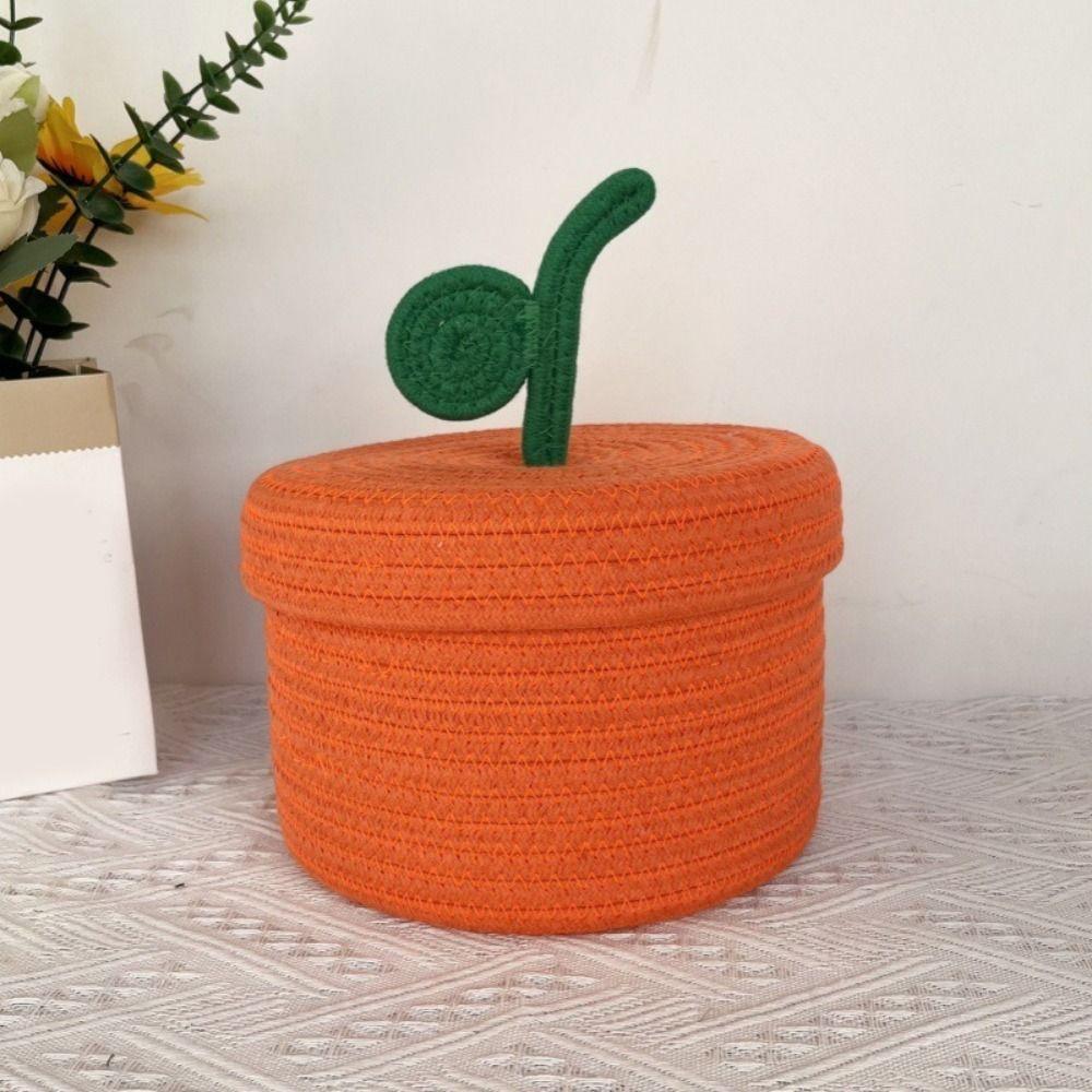 Large Capacity Cotton Rope Storage Basket Decorative Sundries Storage Basket Bedroom