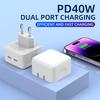 Phone Quick Charger Dual PD 10W Mobile Phone Charging Head USB Wall Charger for iPhone Samsung US EU UK Plug Travel Charger