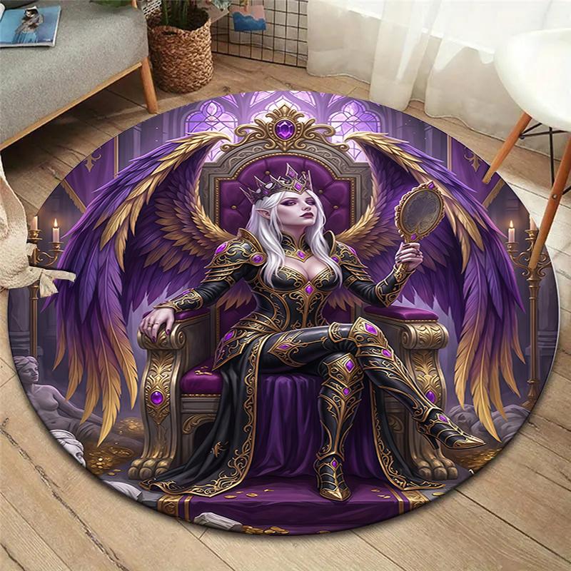 

Seven Deadly Sins Round Area Rug,Carpet Rug for Living Room Bedroom Sofa Playroom Decor,Non-slip Floor Mat 80cmx80cm