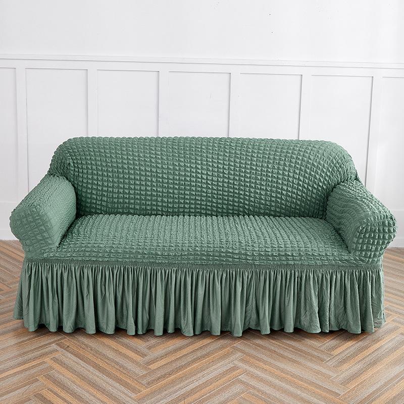 Skirt Hem Sofa Cover 3D Bubble All-inclusive Stretch Cover Dust Cover Non-slip Sofa Mat Slipcovers Living Room Decoration