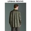 UR 2025 Spring Men's Oversized Asymmetric Printed Shirt