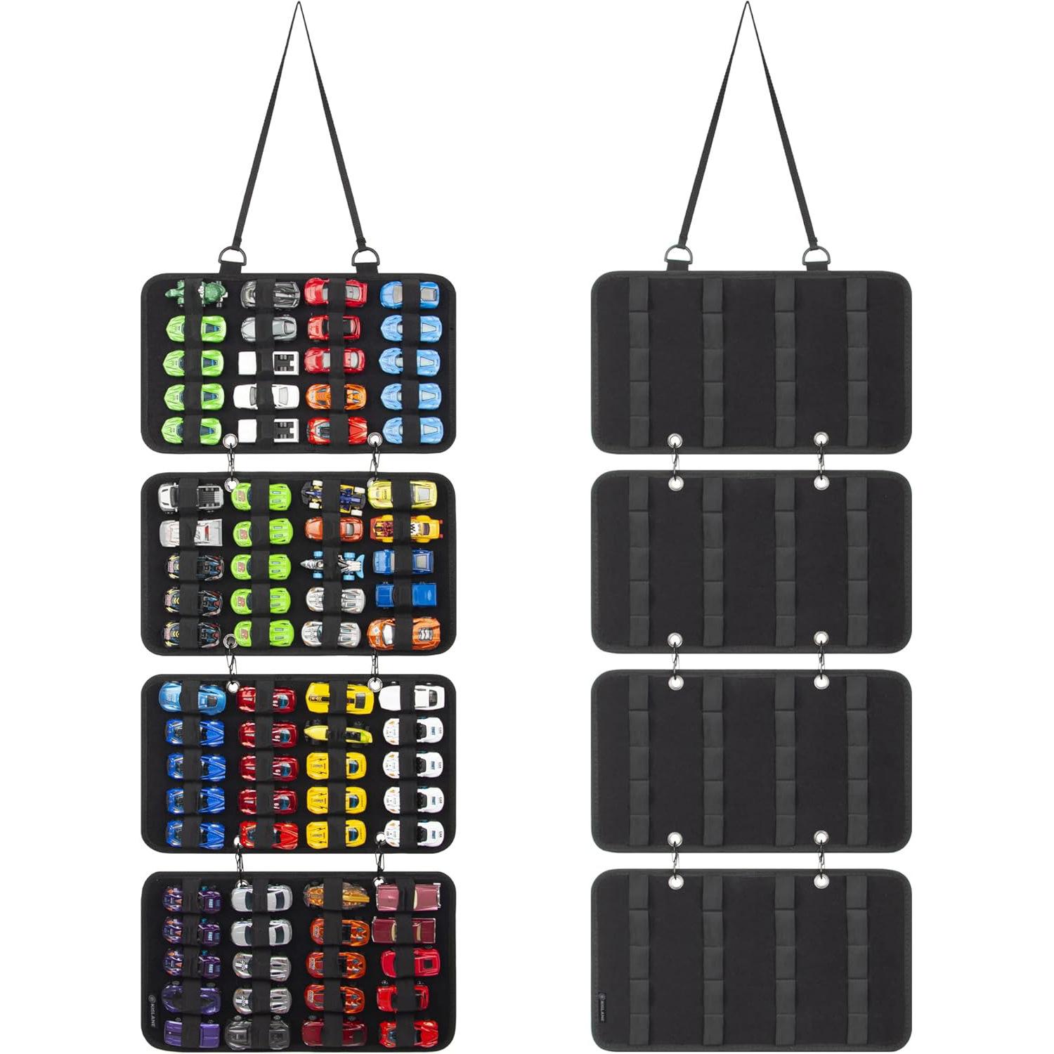 Kids Toy Car Storage Hanging Bag Felt Wall Mounted Display Rack Wall Hanging Storage Bag чёрный