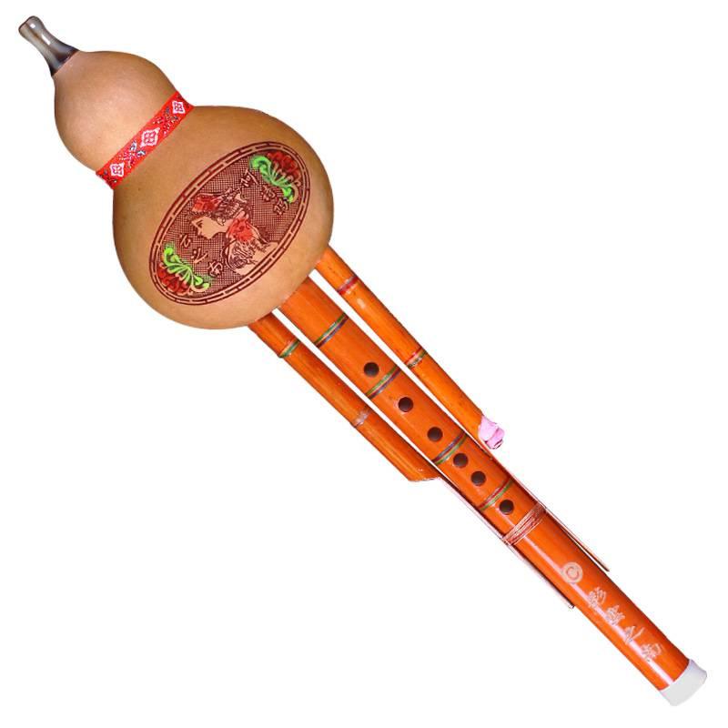 Phoenix Tail Bamboo Hulusi, Beginner Instrument, Real Gourd, B Flat & C Key, for Students & Adults.