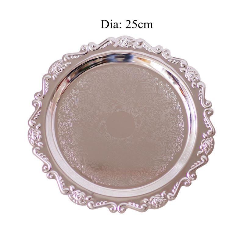 1pc Metal Fruits Snacks Appetizer Serving Tray Hotel Pastry Dessert Candy Plate Living Room Jewelry Ornaments Organizer